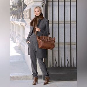 Ralph Lauren Collection * Soft Brown Lamb Shearling Pull Thru Collar